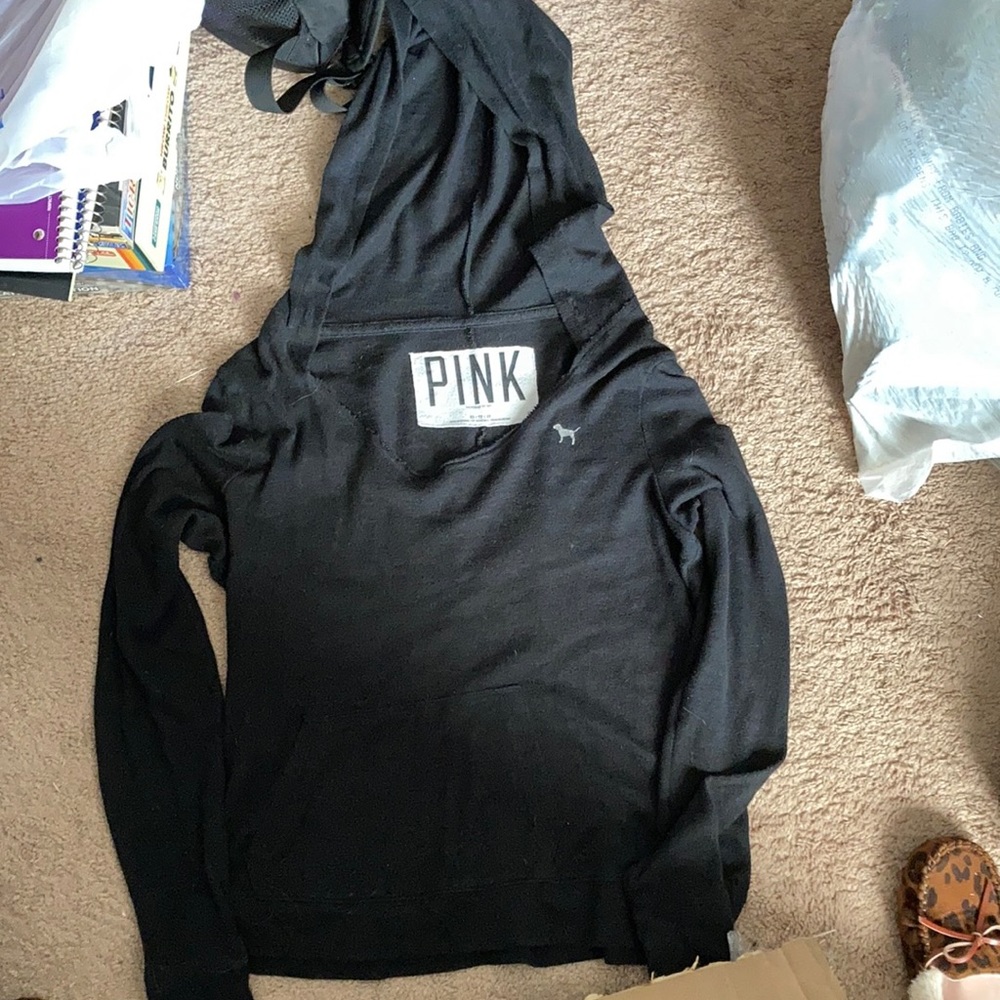 pink hoodie